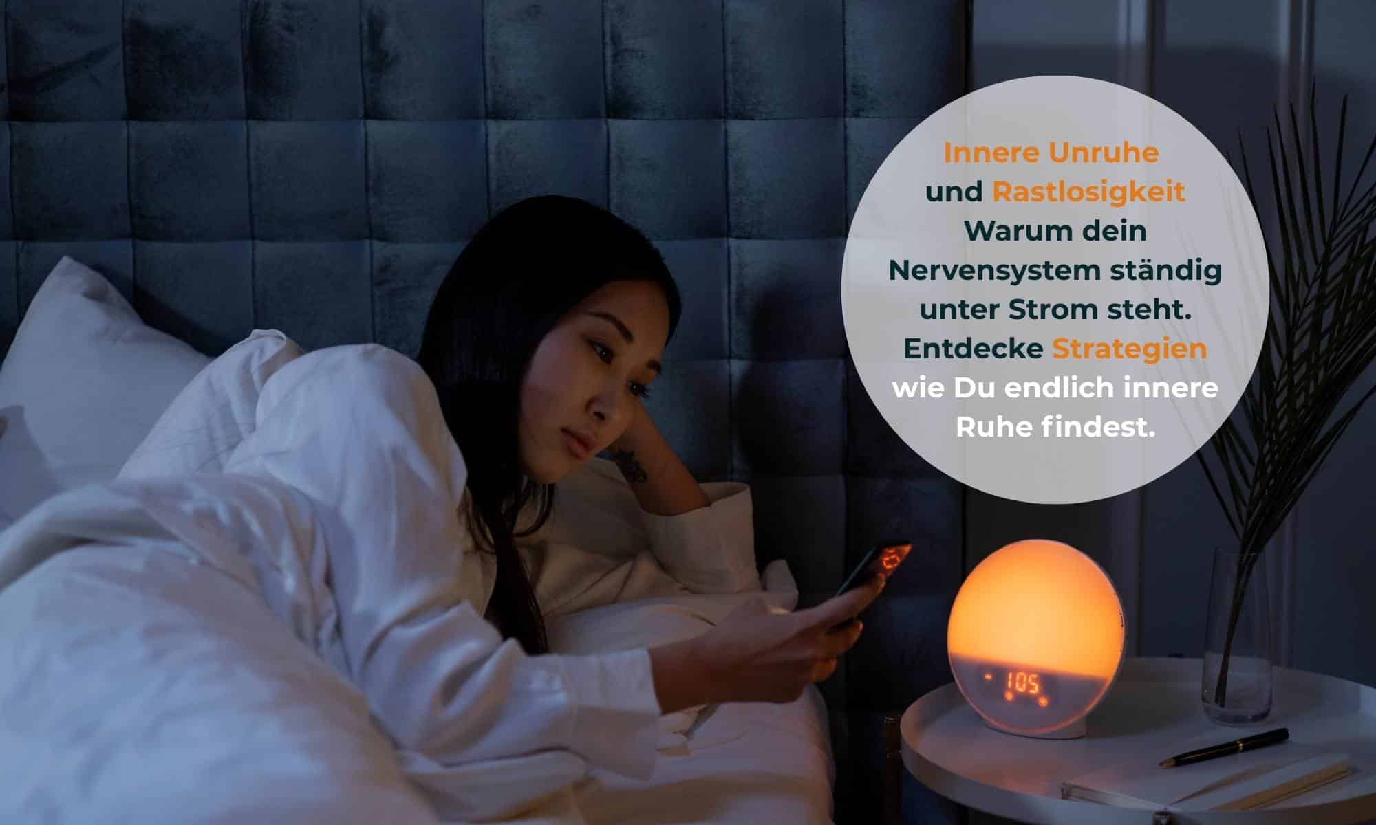 Schlaflose Frau in der Nacht