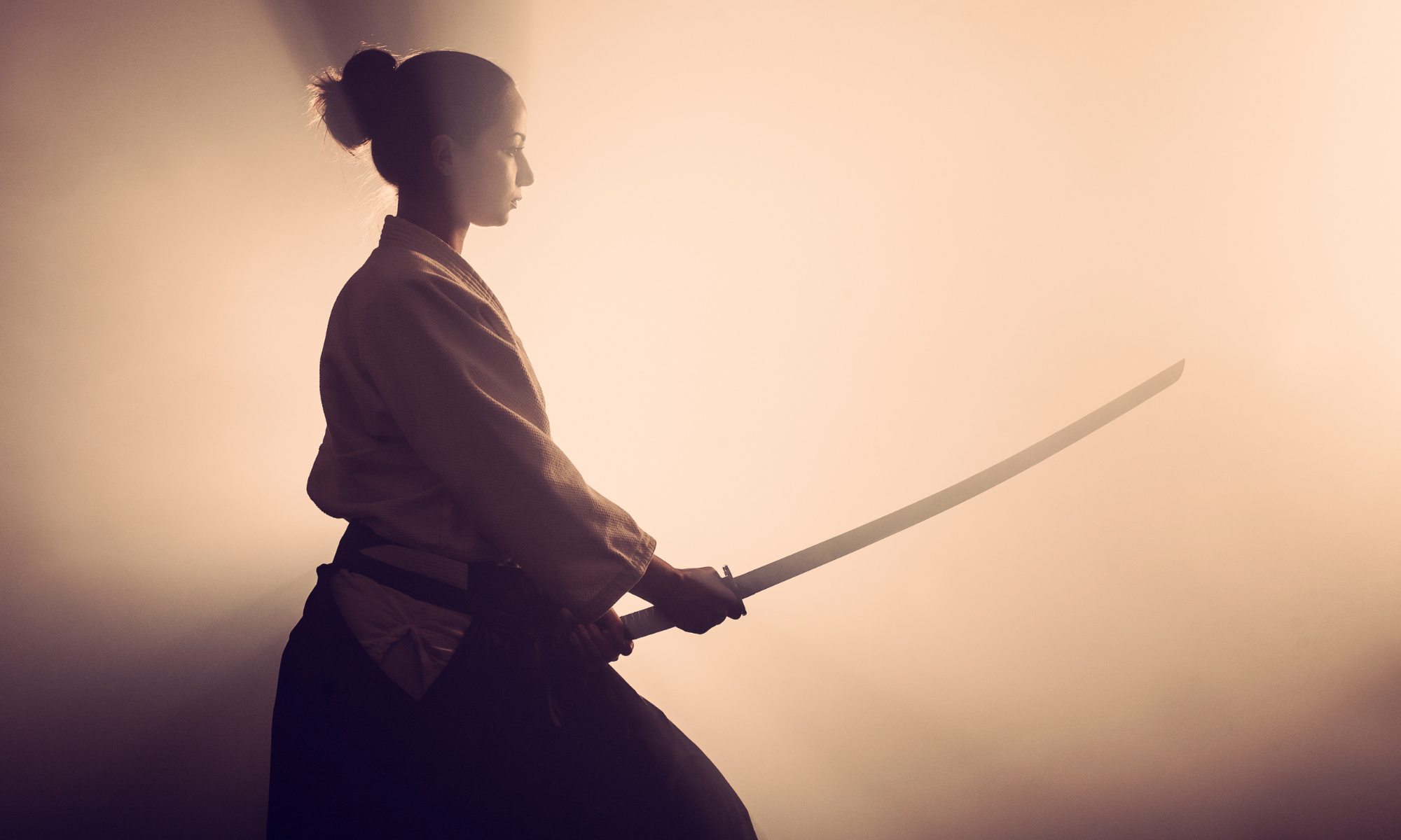Samurai mit Schwert
